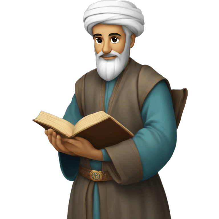 Nizami Ganjavi persian medieval author with a book in hands emoji