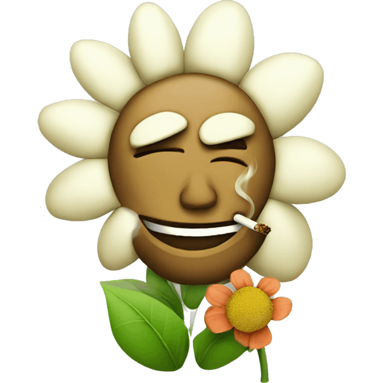 a flower Smoking relaxed  emoji