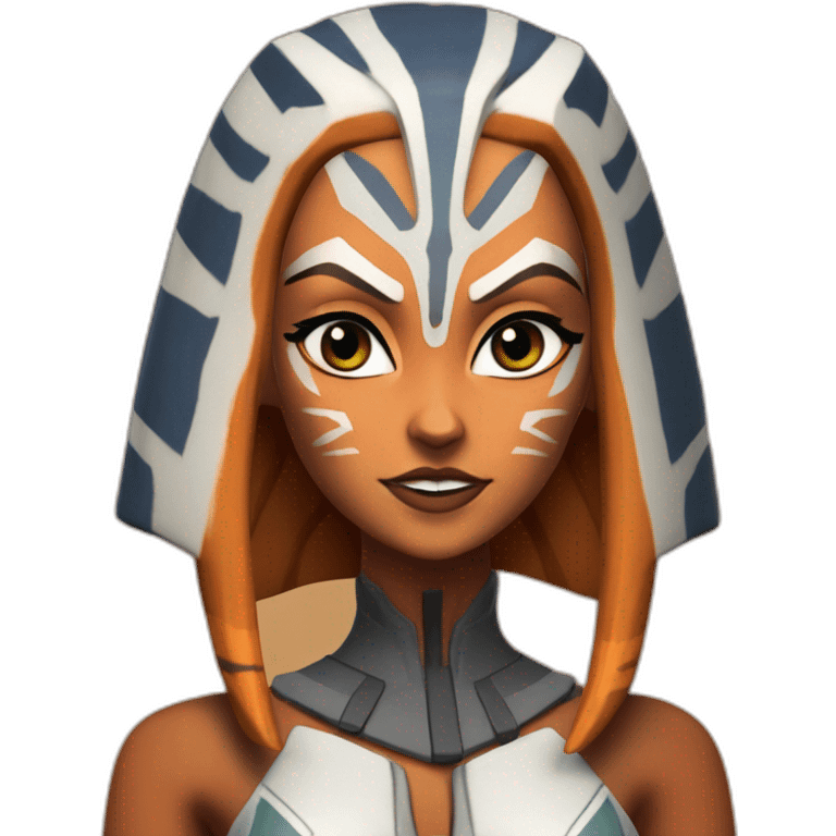 Sexy Ahsoka Tano (portrait, front facing) bikini (small horns) (clone wars season 7) emoji