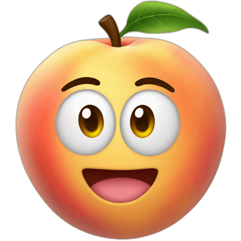 peach-with-face emoji