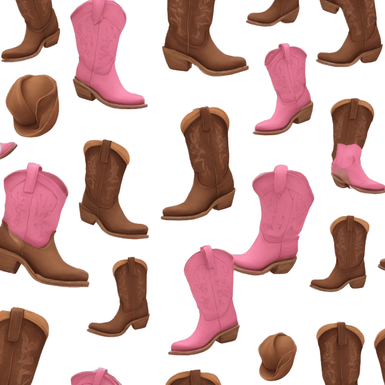 cowgirl boots pink  emoji