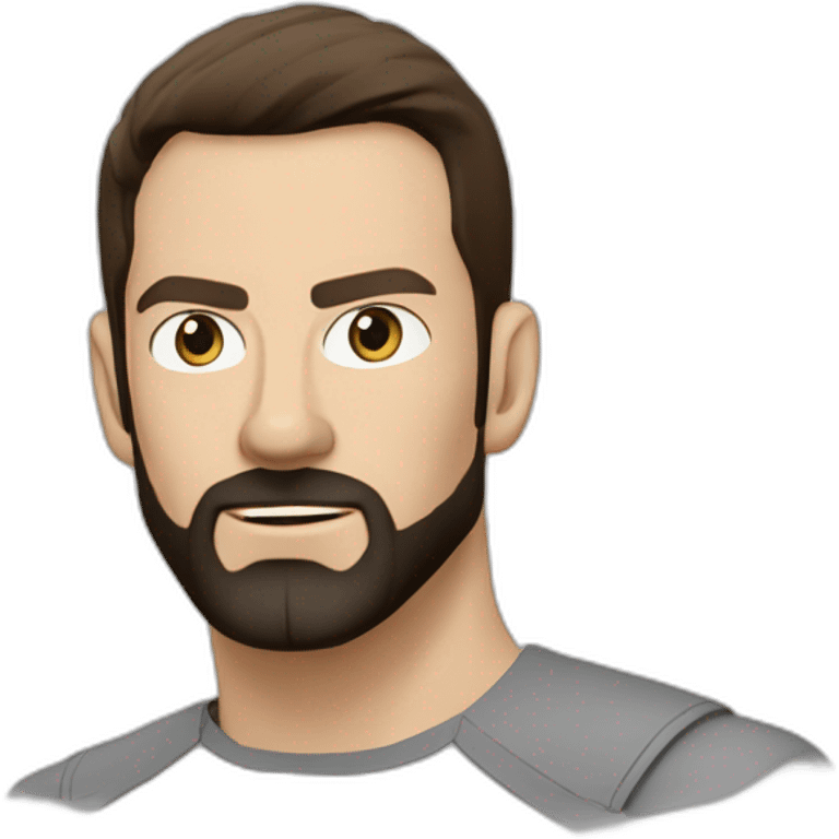 Star Trek Handsome white man from Star Trek with Blue eyes and short brown hair and black beard startrek emoji