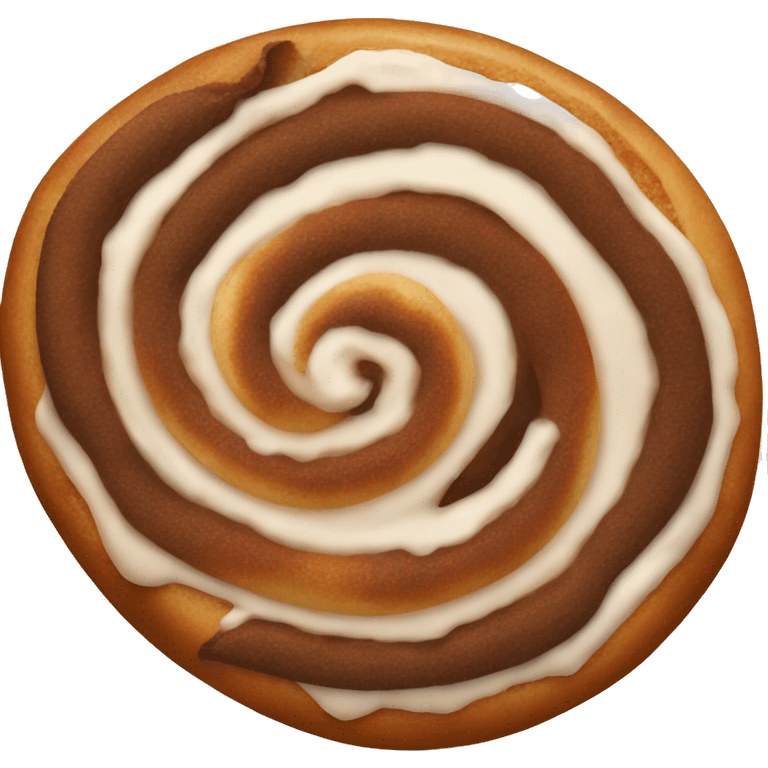 A single dark brown cinnamon roll emoji