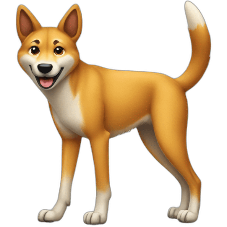 A dingo giving an ok emoji