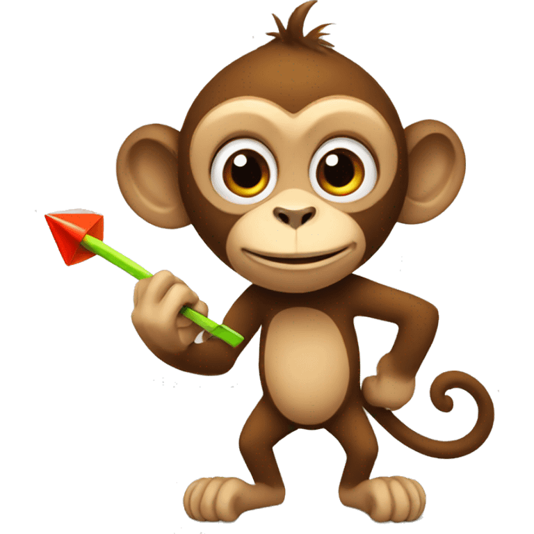 Monkey with a dart emoji