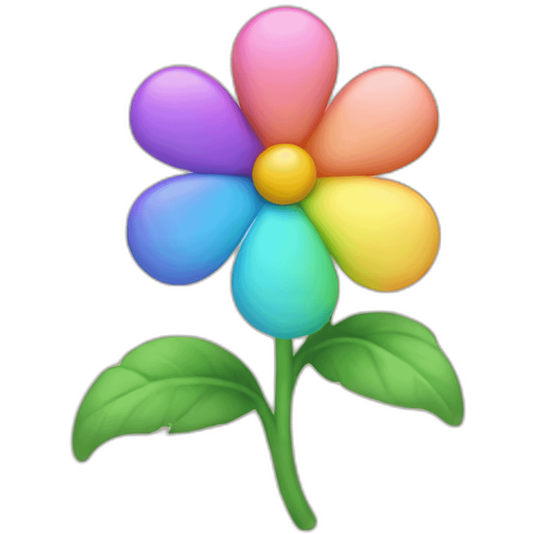 Pastel-Rainbow flower emoji