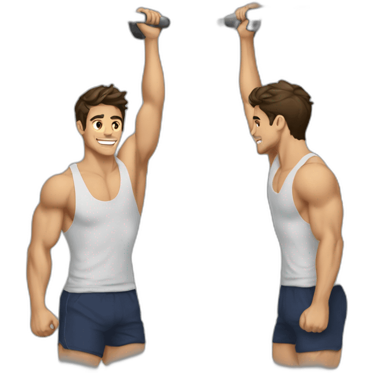 ZACH rance doing pull-ups emoji