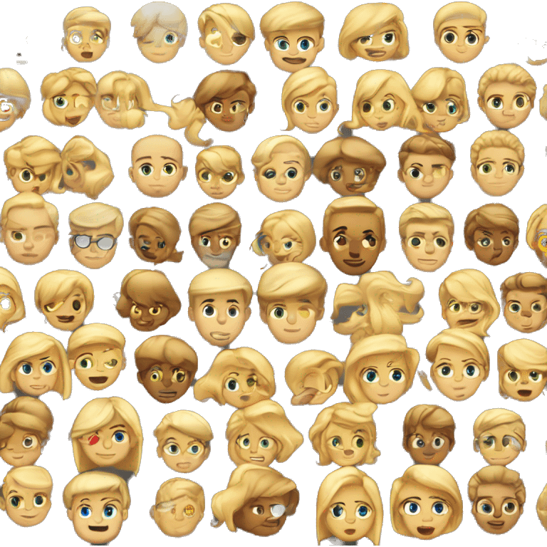 Blonde hair tan skin women and men  emoji