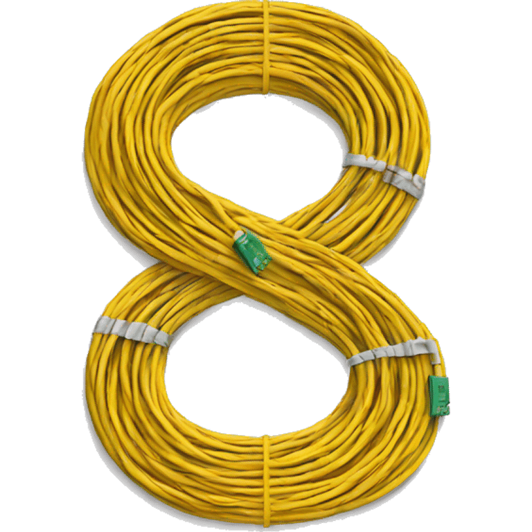 A dollar sign made out of ethernet cables emoji