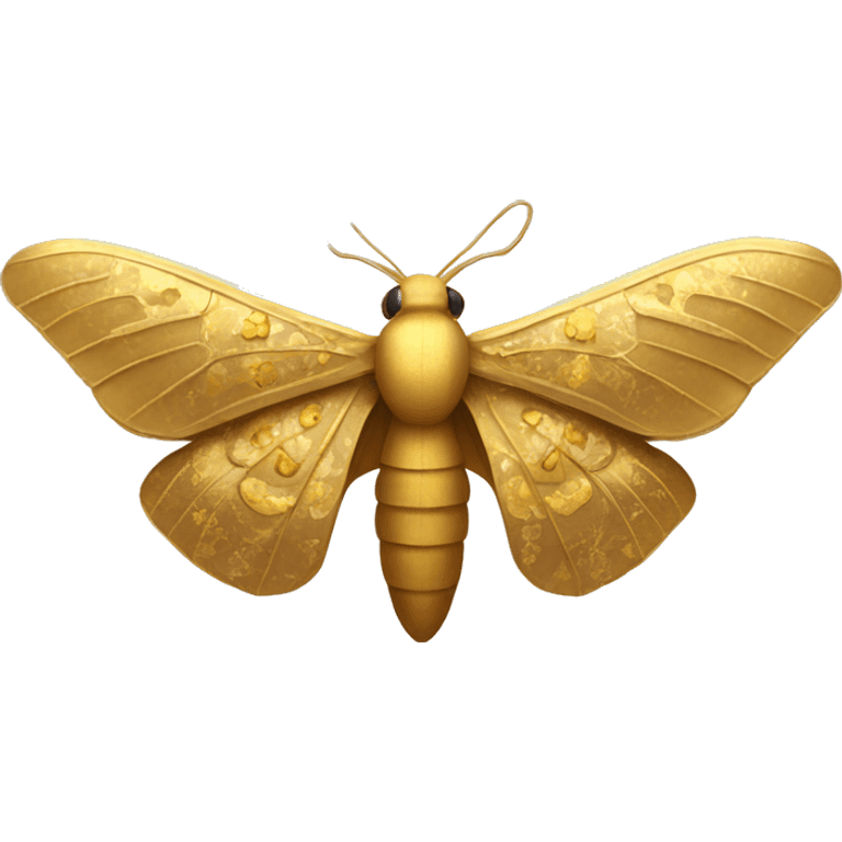 Golden moth with floral pattern  emoji