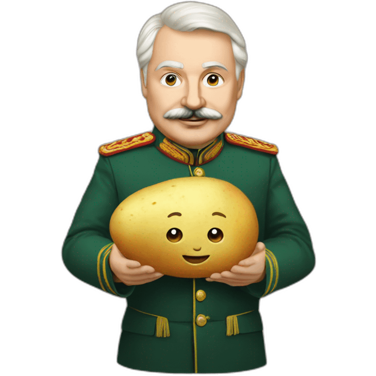 lukashenko holding potato emoji