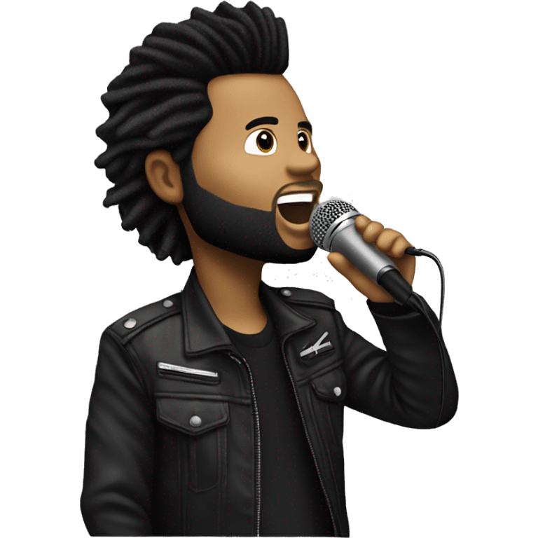 the weeknd with microphone emoji