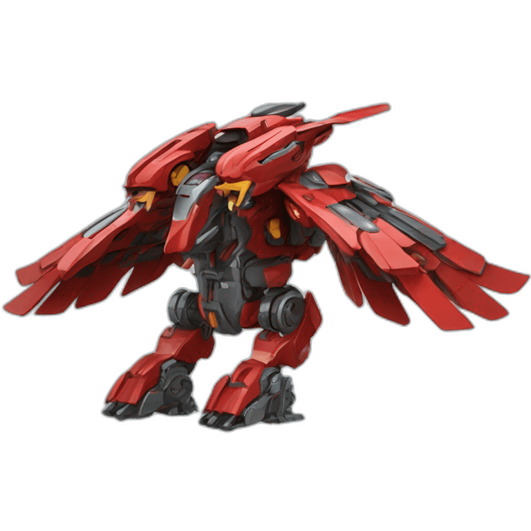 red mecha eagle emoji