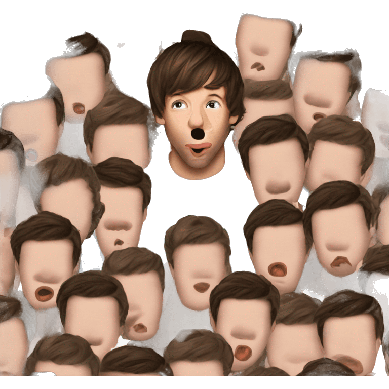 louis tomlinson doing a kissy face  emoji