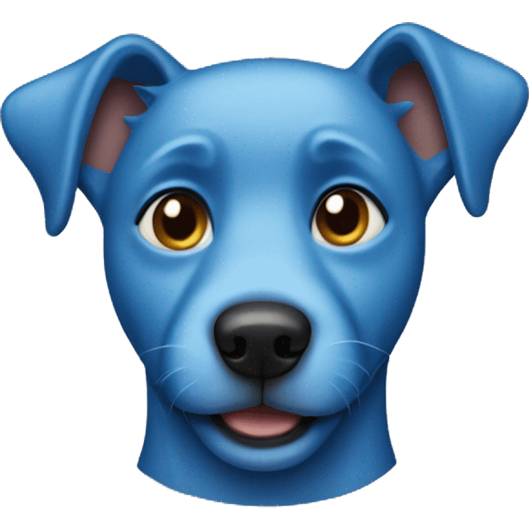 Blue dog emoji