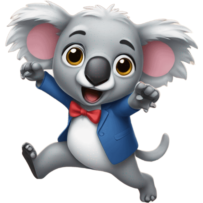 Party koala running late emoji