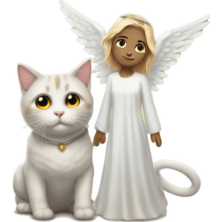 Angel y gato emoji