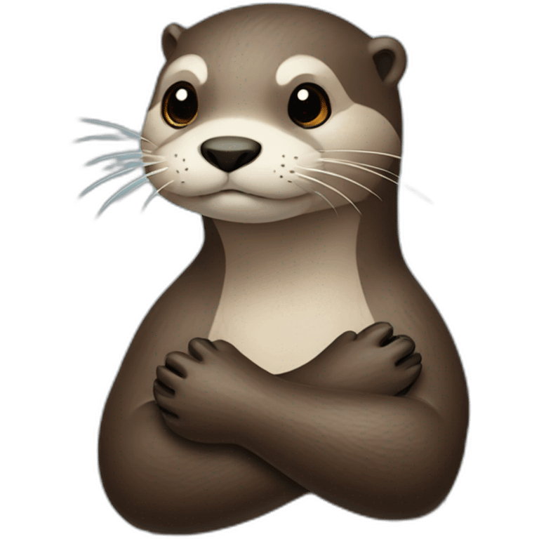 Otter crossing arms emoji