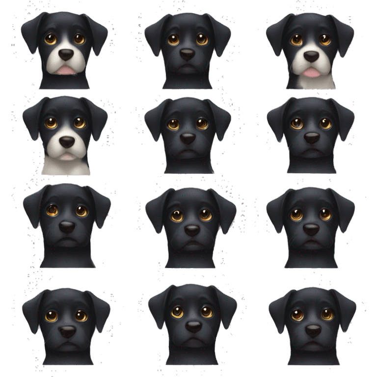 Black dog emoji