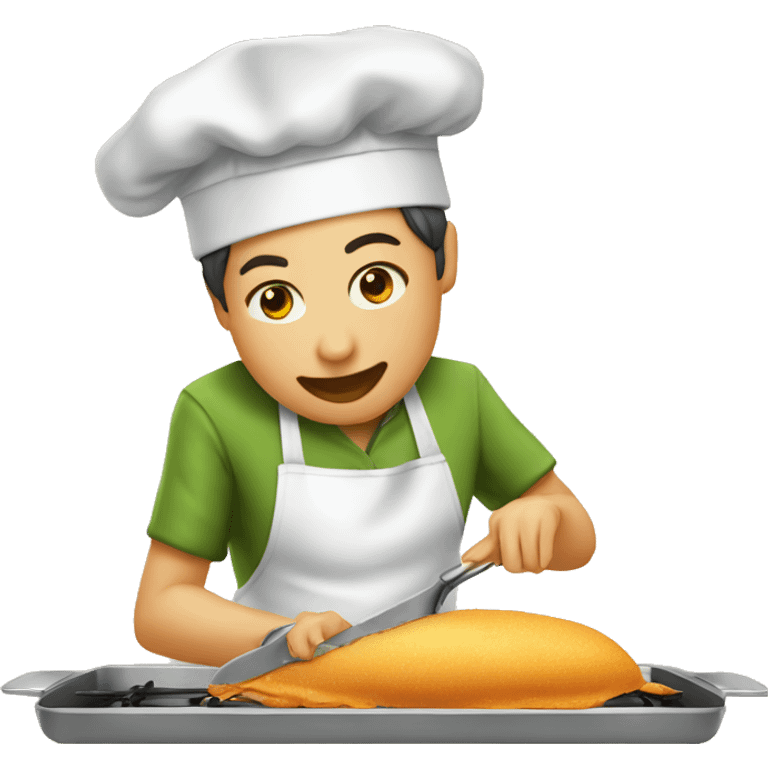 cocinero cocinando escalope emoji