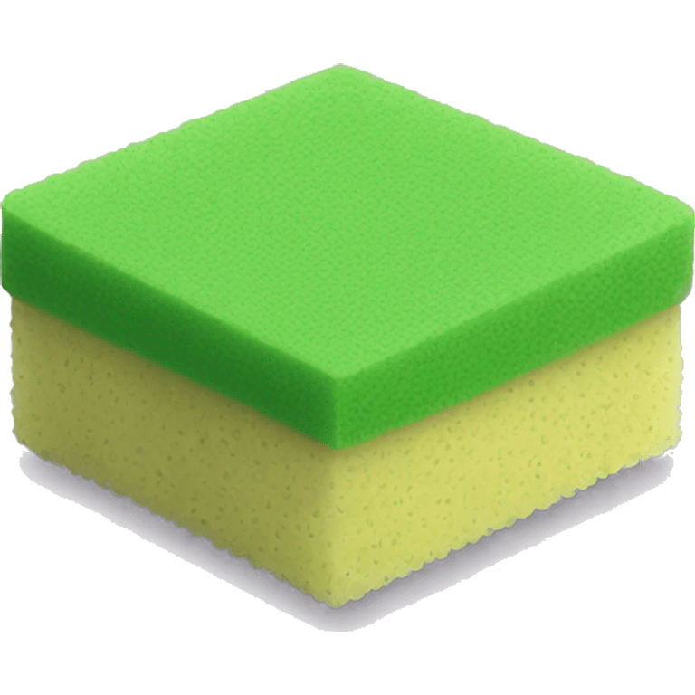 green flat square dish sponge emoji