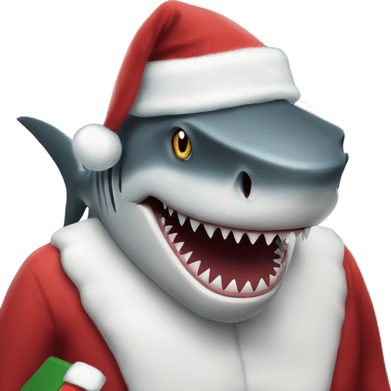 Human shark Santa Claus  emoji