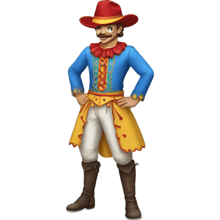 Gaucho vestido de payaso  emoji