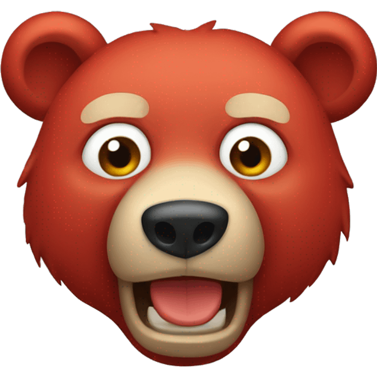 Red bear  emoji