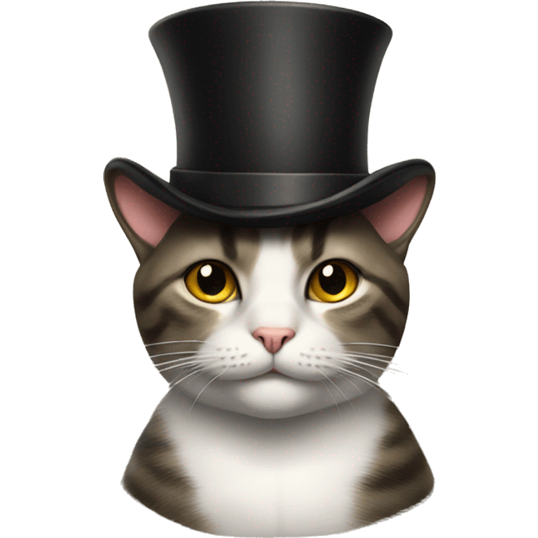 Cat with a top hat and pipe emoji