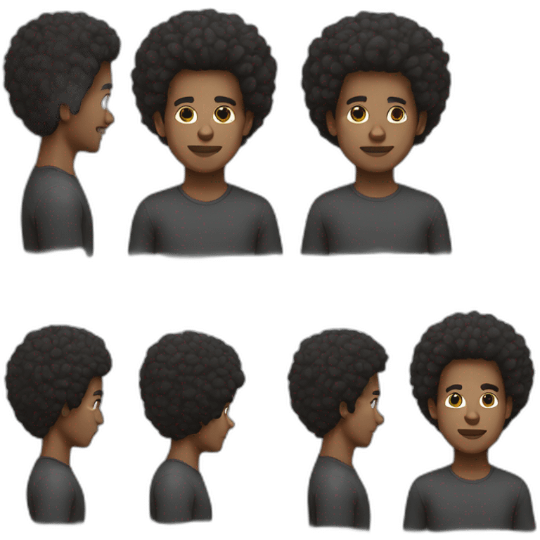 afro white man emoji