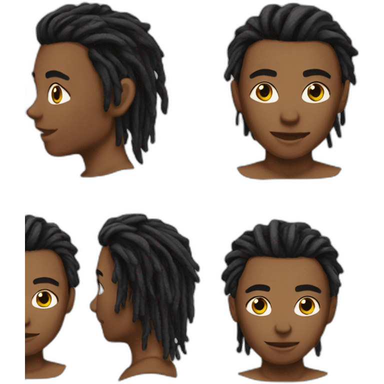 Create a 16 year old  boy with short  dreads  emoji