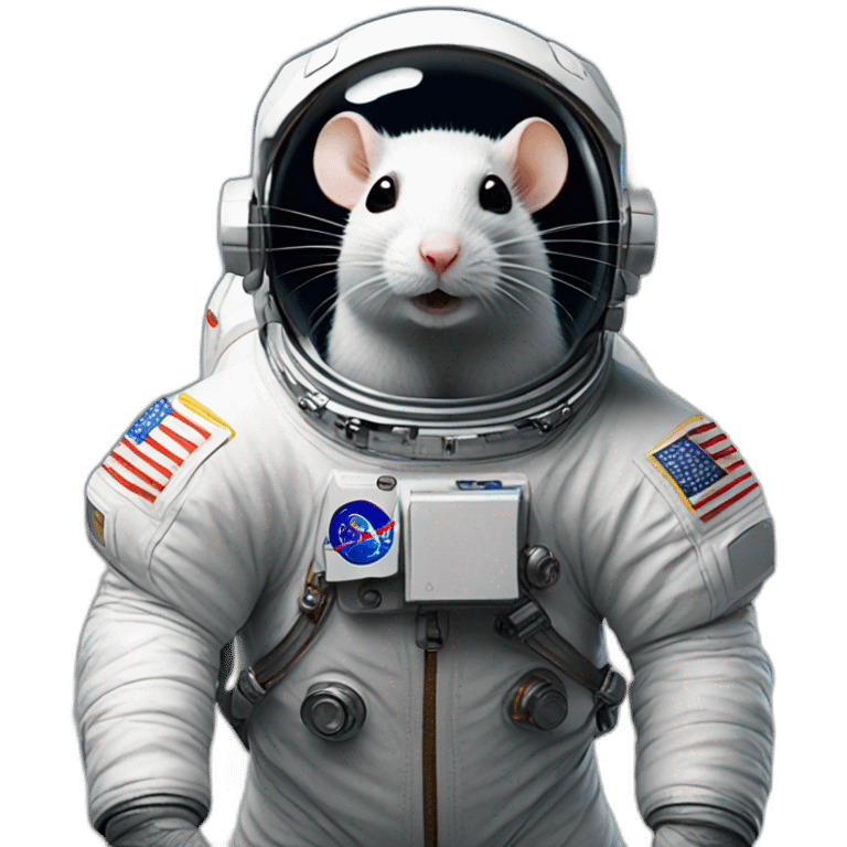 astronaut rat levitating emoji