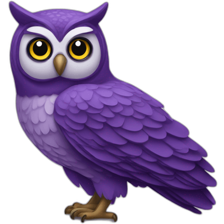 English purple owl emoji