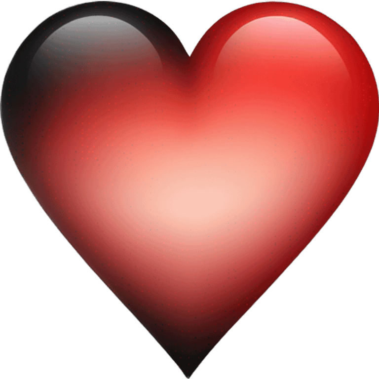 Black and red gradient heart  emoji