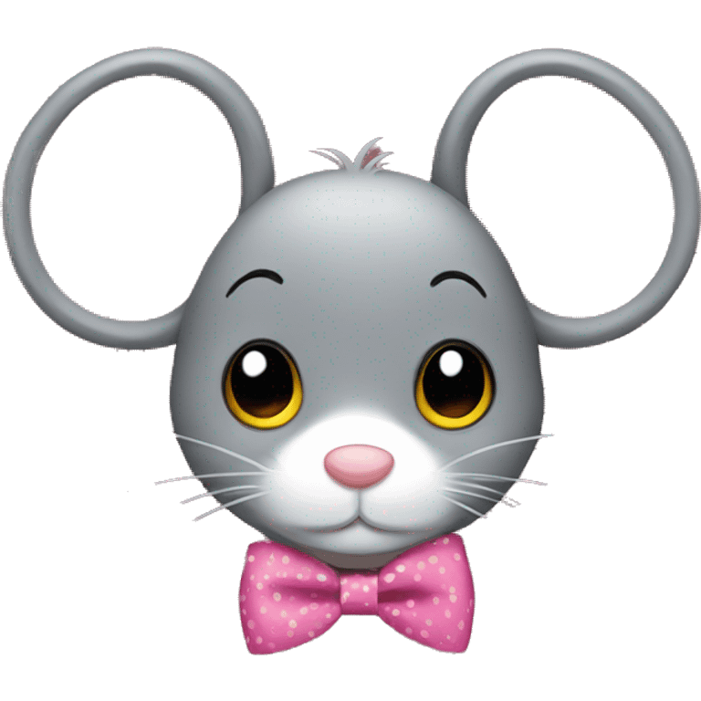 Mouse with hair bow emoji