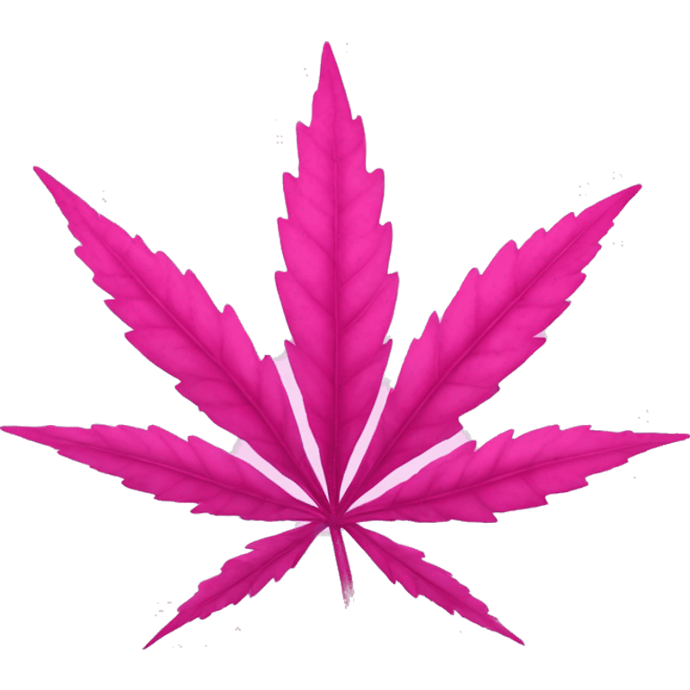 Pink weed leaf emoji