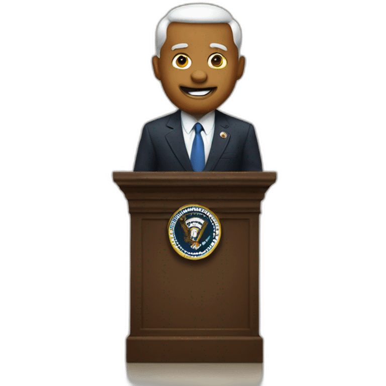 president delivers a speech emoji