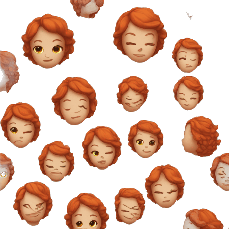 girl with red hair and bump on forehead emoji