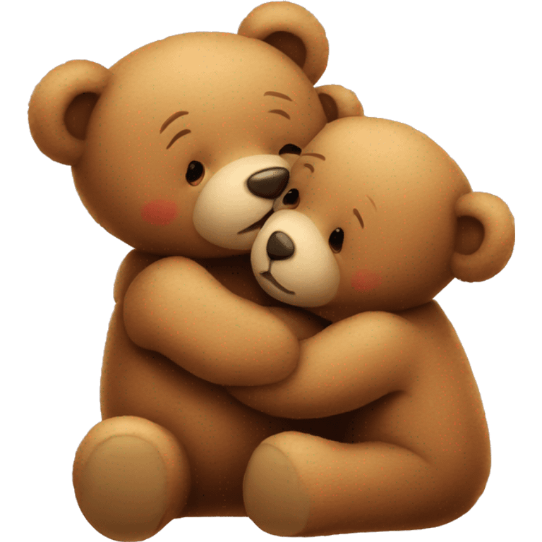 teddy bear kissing another teddy bear emoji