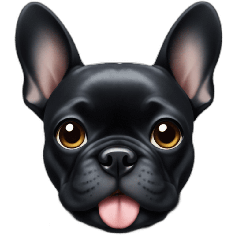 black frenchie face emoji