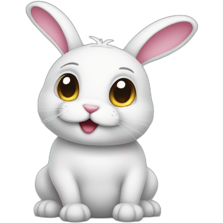 Evil cute bunny emoji