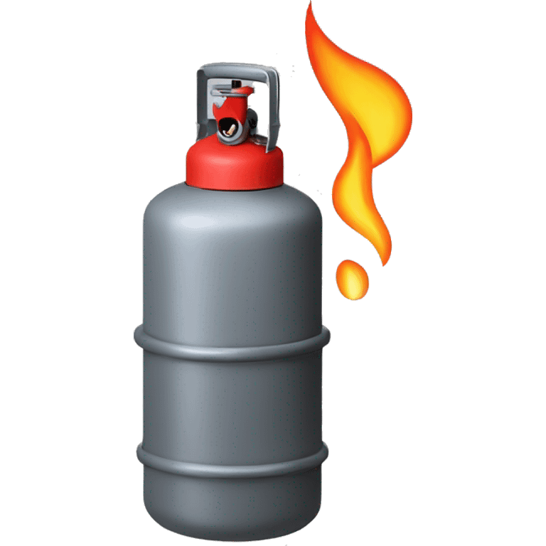 gas cylinder with flame emoji