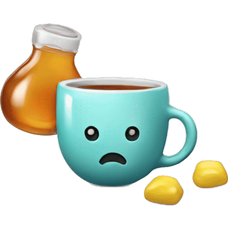 cough drops and tea emoji