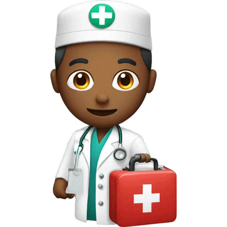 doctor holding first aid kit emoji