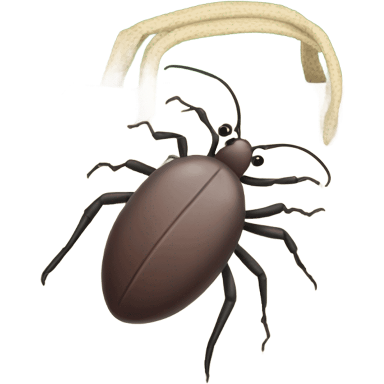 A tick insect in a bag emoji