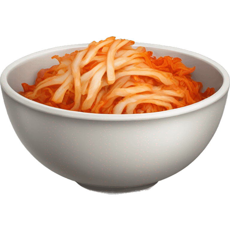 Kimchi: A bowl with spicy cabbage. emoji