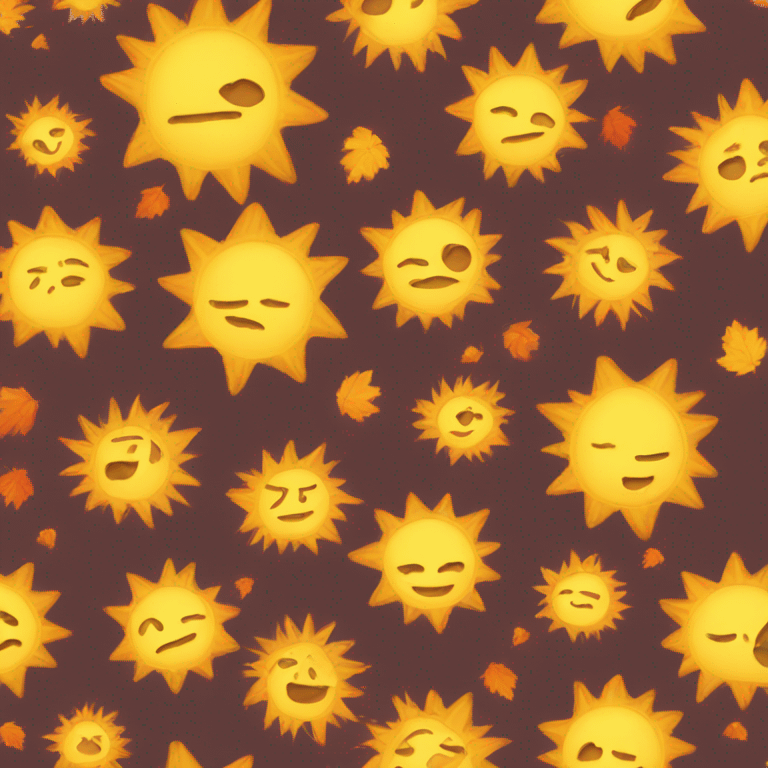 Autumn sun  emoji