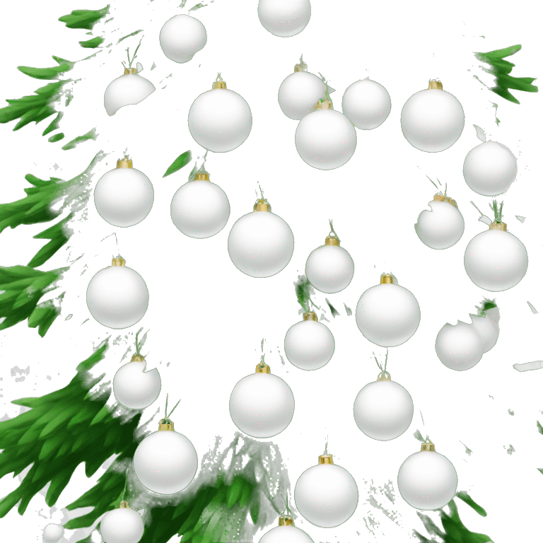 Christmas tree with white balls and bows emoji