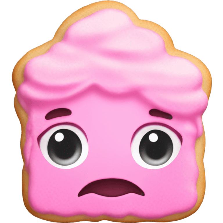 pink frosted sugar cookie emoji