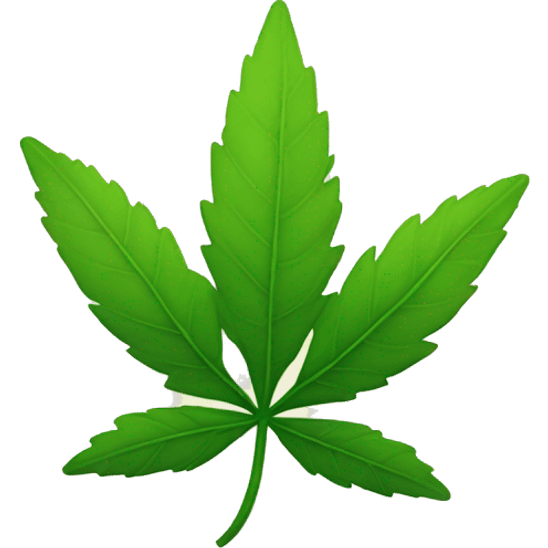 Smiling weed leaf emoji